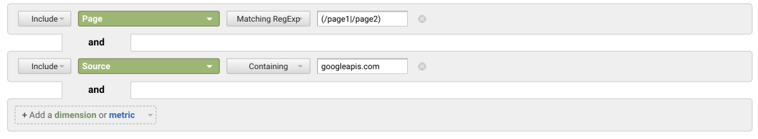 Filtering all pages that have received traffic from Discover in Google Analytics